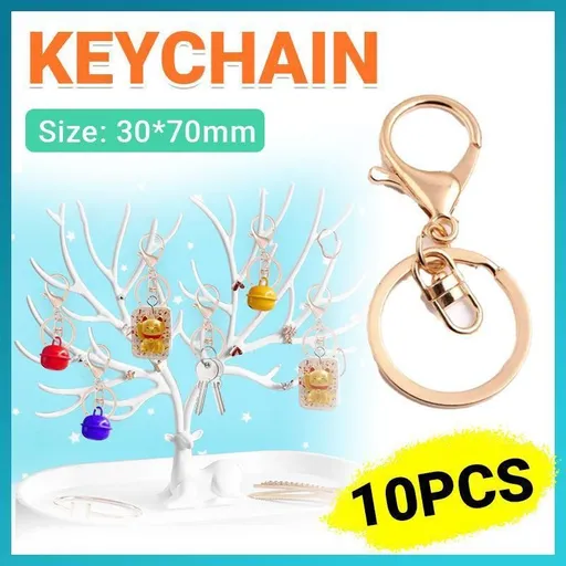 10X Rose Gold Swivel Lobster Clasp Keychains