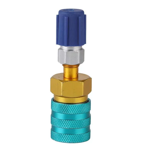 Side Quick Coupler, Low Side Quick Coupler, R12 to R134A Hose Adapter Fitting Connector for Car Air-Conditioning AC Charging