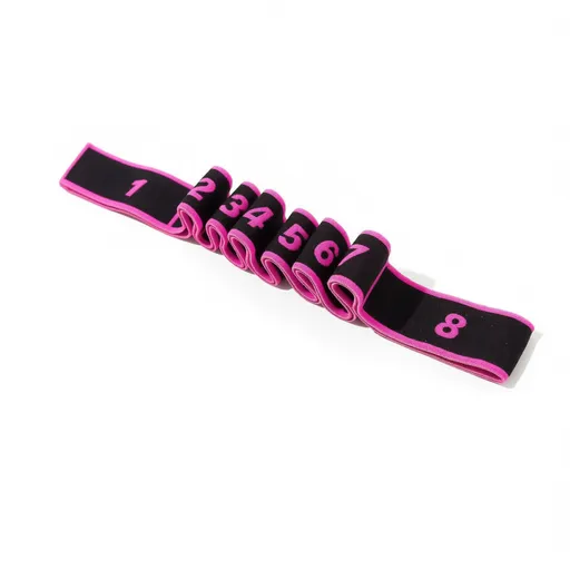 Resistance Band Yoga Fitness Digital Style Black rose red - digital style [8 compartments]