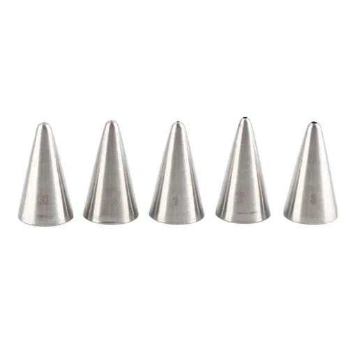 5 Pcs Piping Tips Set Stainless Steel Cake Decorating Supplies for Baking Cupcakes Cookies