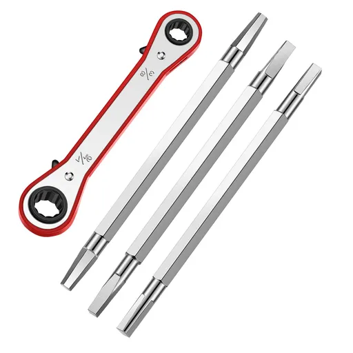 4 Pcs Metal Seat Removal Set Including 3 Removal Tools and a 3/8 Inch and 7/16 Inch Ratchet Shower Cartridge Removal Tool Faucet