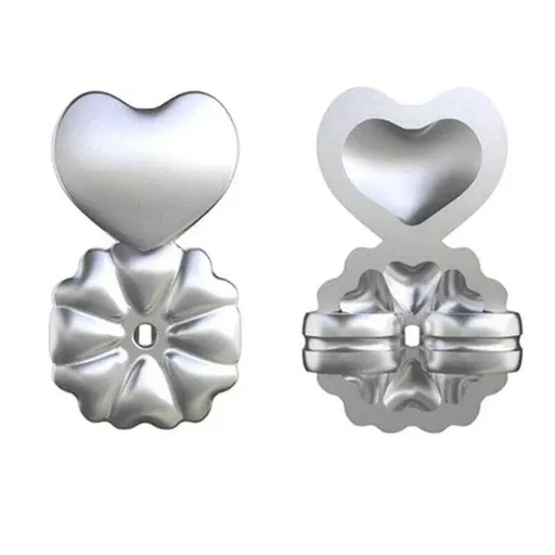 Hypoallergenic Fits Earrings Ear Support Lifts Magic Bax Backs Studs Auxiliary - Silver