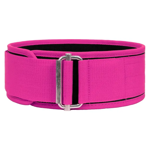 Weightlifting Belt Adjustable Nylon with Back Support for Squats and Deadlifts Rose Pink - S