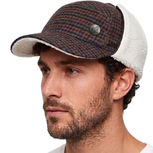 Plaid Supre Trapper Ushanka Hat Sherpa Lined Winter Ear Flap Cap - Army Green