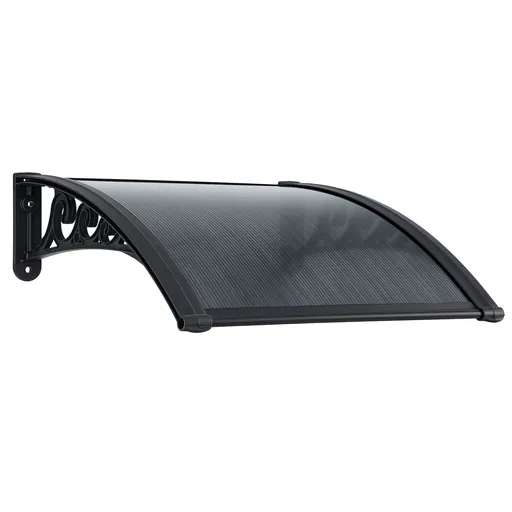 Instahut Window Awning Drainage 0.6mx0.6m Outdoor Grey
