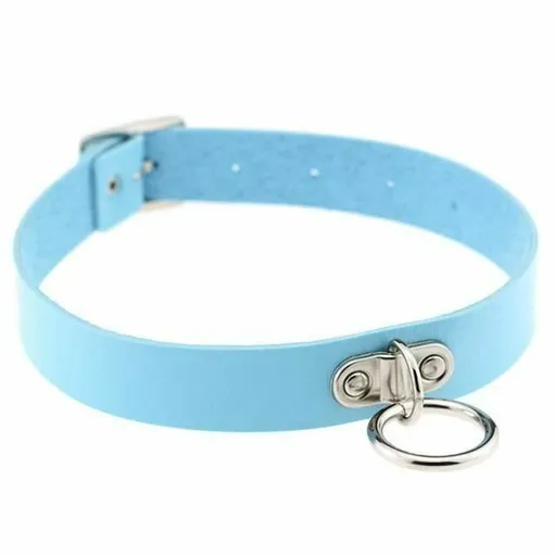 House Of Dasein Collar 13 Colours Choker Necklace Bondage Kink Bdsm Fetish Restraints - Sky Blue