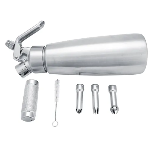 Stainless Steel Whipped Cream Dispenser Bundle With Three Nozzles 1000ml