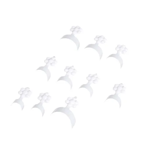 Artificial Nail Tips French Moon Shaped Short 100pcs White