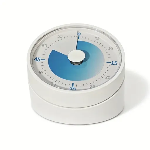 Round Visual Timer - Magnetic Silent Countdown Timer for Kids, Studying, Cooking, Time Management Cute Timer, Perfect for Desktop & Fridge Use.Blue.