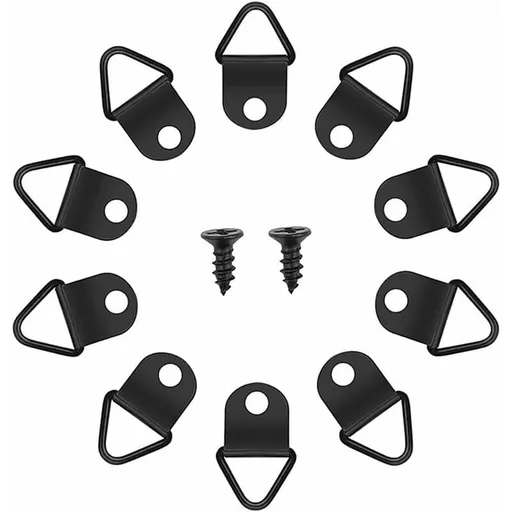 50 pcs Picture Hooks Picture Frame Hanger No Drilling Metal D Rings Frame Mounting For Picture Frame Mirror Fixing Wall