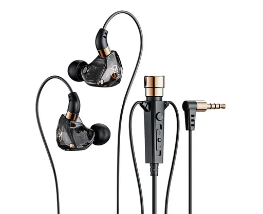 Wired Earphone Noise Reduction 3.5mm for Gaming/Karaoke-Black