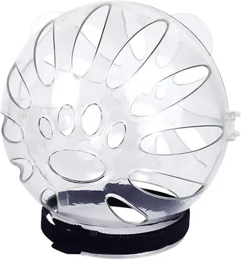 Pet Recovery Space Helmet Anti-Lick/Anti-Bite Head-Cover Breathable- Helmet Grooming Help Supplies Muzzles for Biting