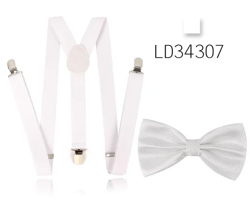 Adult Polyester Suspenders Bow Tie Set 2.5cm LD34307