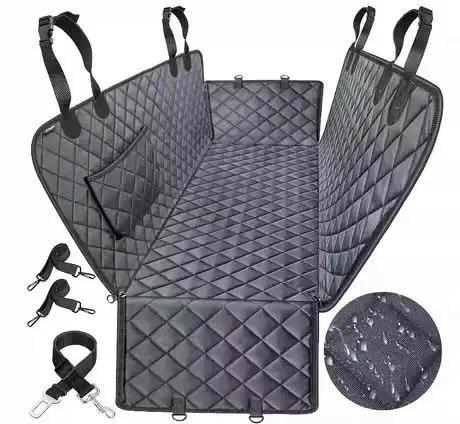 Dog Car Seat Cover , Waterproof Pet Seat Cover for Back Seat, Non-Slip Durable Scratchproof Dog Hammock for Cars, Trucks and SUVs