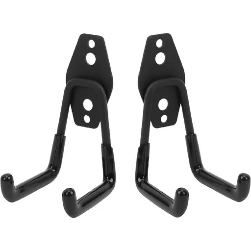 4 Pack Garage Storage Utility Hooks，Garage Garden Tool Organizer，stainless steel Wall Mount Hooks, Garden Small U Hooks (Black)