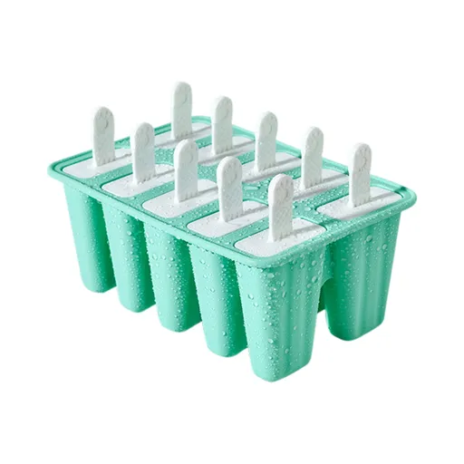 Popsicle Mould, Popsicle Molds 10 Pieces Silicone Ice Molds BPA Free Popsicle Mold Reusable Easy Release Ice Make Mint Green