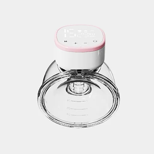 Upgraded Wearable Breast Pump, Hands-Free Design with Extended Battery Life & LED Display, Double Electric Portable Pump with 5ModesPink