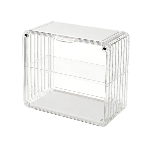 Figure Display Box Acrylic Blind Box Display Case Assemble Collectibles Box Dustproof Protection Showcase for Action Figure Small Size Transparent White