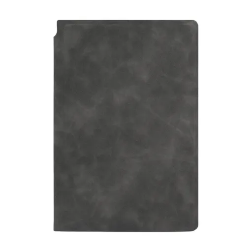 Dark Grey A4 PU Leather Whiteboard Notebook with 3-Color Pens, Eraser & Cloth - Reusable Eco-Friendly Desktop Memo Pad & Handheld Writing Tablet