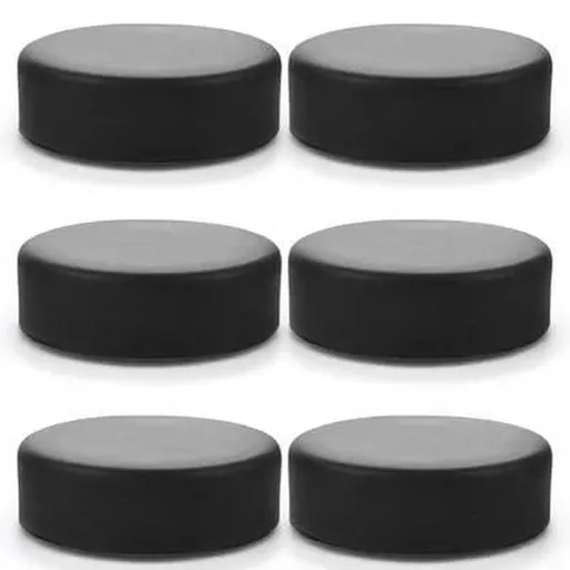 6-Pack Official PVC Ice Hockey Pucks for Indoor and Outdoor Practice Training and Skill Development