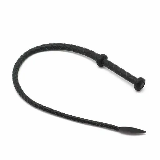 House Of Dasein Black Microfiber Leather Braided Whip Spanking Play Bdsm Impact Toy Fetish - No Loop