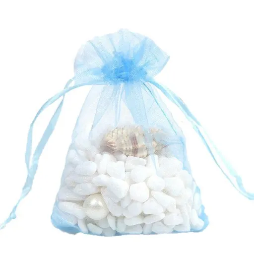 Organza Bag Sheer Bags Jewellery Wedding Candy Packaging Sheer Bags 10*15 cm - Light Blue