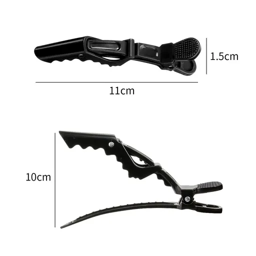 12pcs Hair clips for Styling – Wide Teeth & Double-Hinged Design – Alligator Styling Sectioning Clips of Professional Hair Salon Quality