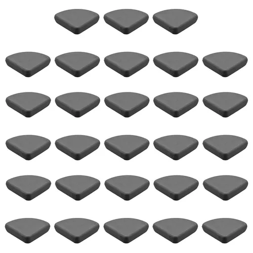 Corner Guards Edge Protector Furniture Table Corner Protectors Adhesive Soft Silicone Black 30x30x9mm, 28 Pcs