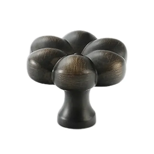 Brass Cabinet Handle Bucolic Style Creative Pull for Wardrobe Drawer Cupboard - Brown