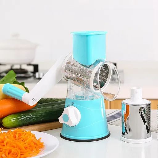 Round Drum Slicer Rotary Cheese Grater Veggie Slicer Vegetable Carrot Shredder Nut Chopper- Slicer Nuts Grinder Cheese Shredder
