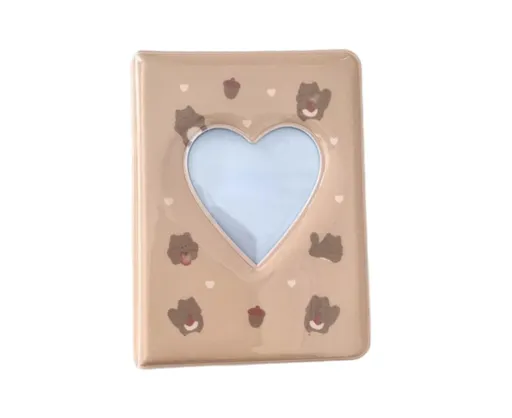 3 Inch 40 Pockets Card Book Waterproof Mini Cartoon Animal Photo Album Storage Pouch Dormitory Supplies