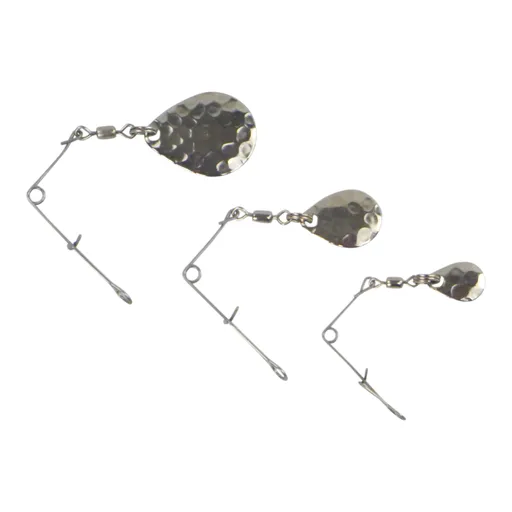 Swimerz Jig Spinner, Small, Hammered Nickel, 5 Pack