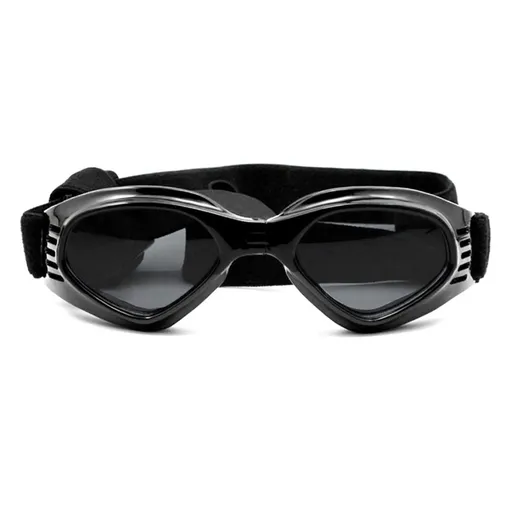 Foldable Pet Dog Goggles Sunglasses Adjustable UV Protection Windproof Snowproof Eye Wear for Car Rides Outdoor Travel Beach Walking Skiing (Black)