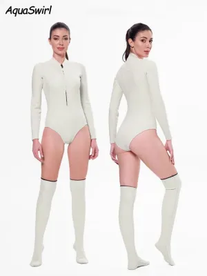 2MM jellyfish suit diving wet clothes jellyfish suit snorkeling swimsuit super elastic skin-friendly 2-piece jumpsuit+stockings