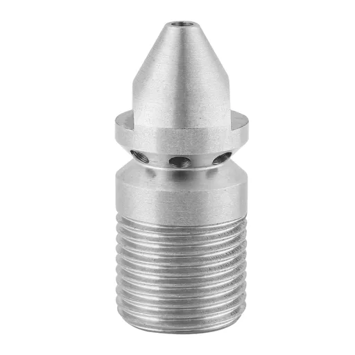 silvery Sewer Jetter Nozzle Stainless Steel Drain Blaster Cleaning Nozzle Sewer Jetter Nozzle for Pressure Washer BSP Male Thread
