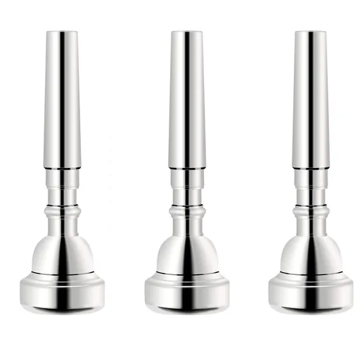 Silver Trumpet Mouthpiece 7C 5C 3C Trumpet Mouthpiece Set Musical Instruments for Beginners and Professional Players 3Pack