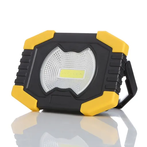 Strong Light Cob Searchlight Abs Outdoor Portable Flashlight Emergency Solar USB Charging Floodlight