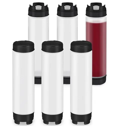 Quaqdae 6 Pcs 16 Oz Condiment Squeeze Bottles Inverted Plastic Squeeze Bottle for Sauces Refillable Tip Large Valve Dispenser