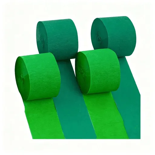 Crepe Paper Streamers 4 Rolls 328Ft,Pack of Light Green Drak Green Streamers Party Decorations,Crepe Paper Roll for Birthday,Wedding,Bridal Shower Decorations(1.8 in X 82 Ft/Roll)
