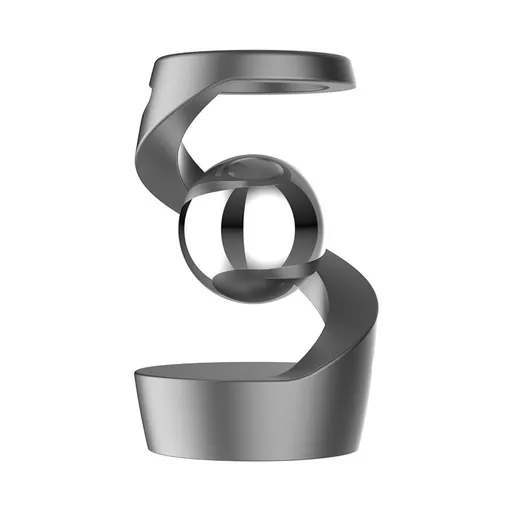 Grey gyroscope silver beads Kinetic Levitating Desk Toy - Silent Spinning Floating Gyroscope for Stress Relief & Office Decor