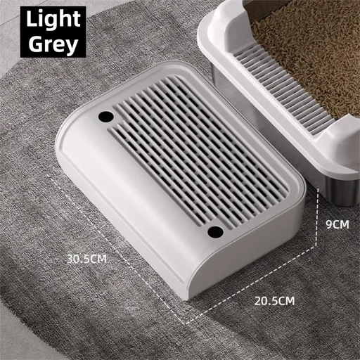 Light Grey Cat Litter Trapper Step Pedal Mat - DetachableDual Layer Litter Catcher Ramp, Style 2