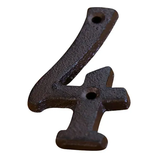 3 inch Iron House Number, Iron Black House Numbers for Outside, Metal Mailbox Numbers for Outside, Home Address Numbers for House, Matching Screws E