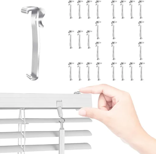 30 Pcs 2.5 Inch Valance Clips, Clear Plastic Valance Clips for Blinds, Window Blinds Hidden Clip for Horizontal Blind Valance