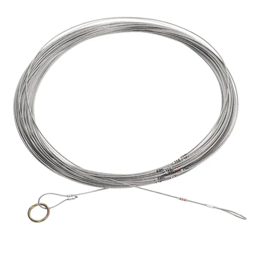 Steel Wire Measuring Rope Good Flexibility Sturdy Steel Rope Measuring Cord with Scale for Well Construction 30m/98.4ft