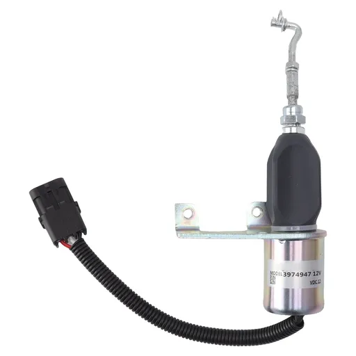 Fuel Shut Off Solenoid Valve 3974947 12V Excavator Engine Stop Electric Flameout Accessories