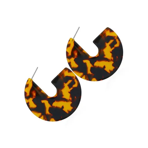 Leopard Acrylic Resin Geometric Multi Shape Dangle Earring Women Acetate Tortoiseshell Earring Printing Pendant