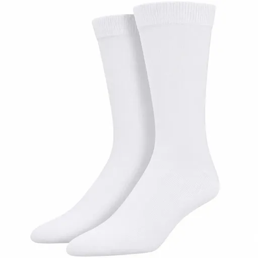 1 Pair Bamboo Derived Loose Top Socks Diabetic Style Comfort Circulation - White