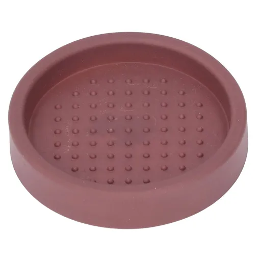 Coffee Tamper Mat Good Protection Compact Anti Slip Round Coffee Powder Pad for Cafe HouseholdBrown