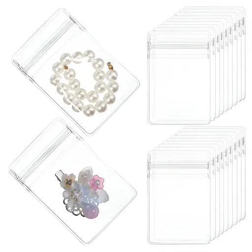 Clear Plastic Jewelry Storage Bags Mini Sealed Packaging 6x4cm Transparent 100 Pcs