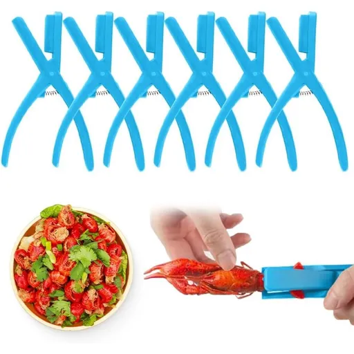 Crawfish Peeler Tool, Portable Seafood Opener for Shrimp & Crawfish,Easy-to-Clean Seafood Peeler for Home Cookouts, Crawfish Boil Party Supplies, Essential Seafood Tool( blue 6PCS)